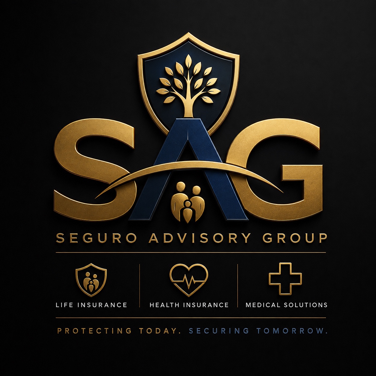 Seguro Advisory Group logo: life insurance, health insurance, medical solutions